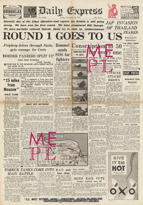 : 1941 Daily Express Battle for Libya : 1941 Daily Express Battle for Libya