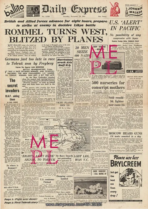 : 1941 Daily Express Battle for Libya : 1941 Daily Express Battle for Libya