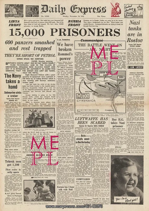 : 1941 Daily Express Battle for Libya : 1941 Daily Express Battle for Libya