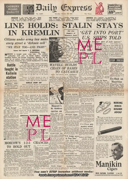  : 1941 Daily Express Battle for Moscow