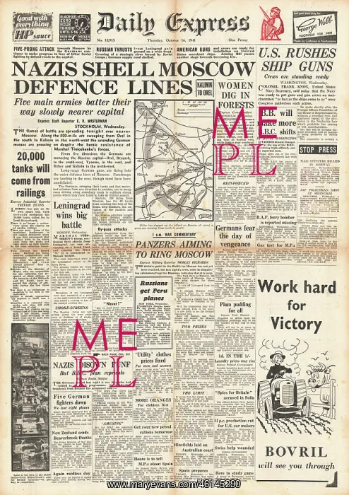 : 1941 Daily Express Battle for Moscow : 1941 Daily Express Battle for Moscow