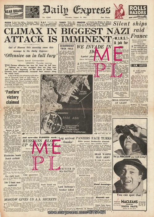 : 1941 Daily Express Battle for Russia : 1941 Daily Express Battle for Russia