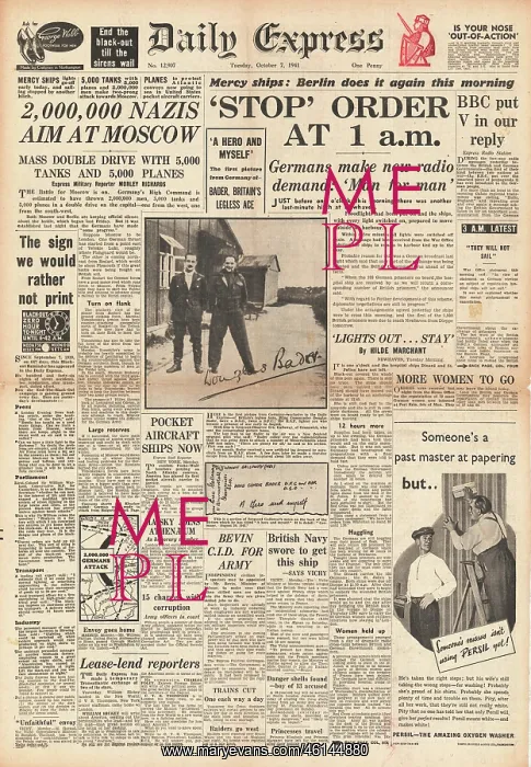 : 1941 Daily Express Delay in Mercy Ships Exchange : 1941 Daily Express Delay in Mercy Ships Exchange