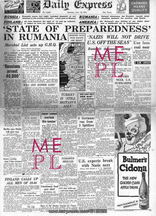 : 1941 Daily Express Romania on high alert : 1941 Daily Express Romania on high alert