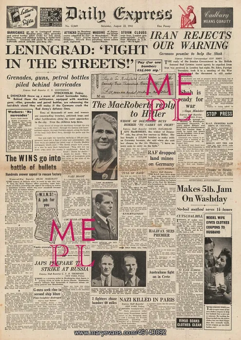 : 1941 Daily Express Siege of Leningrad : 1941 Daily Express Siege of Leningrad