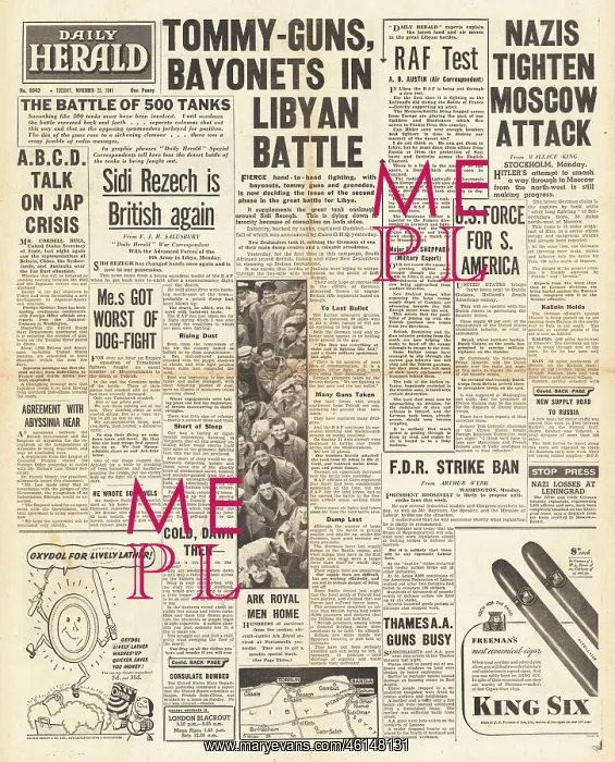 : 1941 Daily Herald Battle for Libya : 1941 Daily Herald Battle for Libya