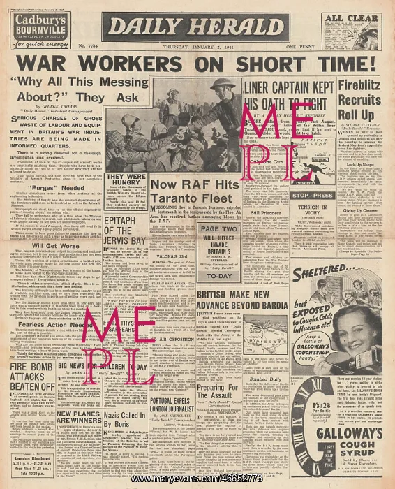 : 1941 Daily Herald War Workers on Short Time : 1941 Daily Herald War Workers on Short Time