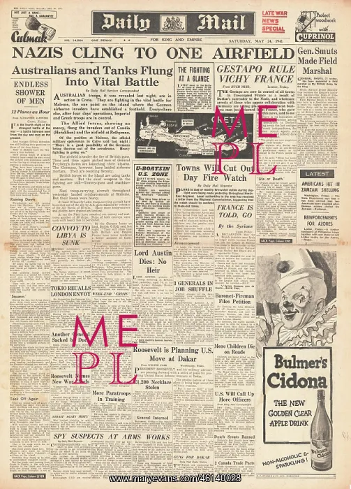 : 1941 Daily Mail Battle for Crete : 1941 Daily Mail Battle for Crete