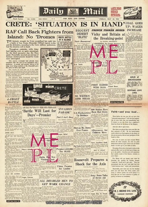 : 1941 Daily Mail Battle for Crete : 1941 Daily Mail Battle for Crete