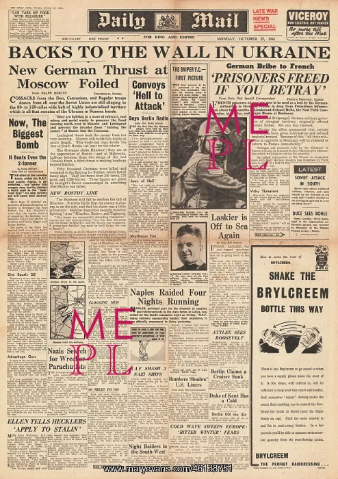 : 1941 Daily Mail Heavy Fighting in Ukraine : 1941 Daily Mail Heavy Fighting in Ukraine
