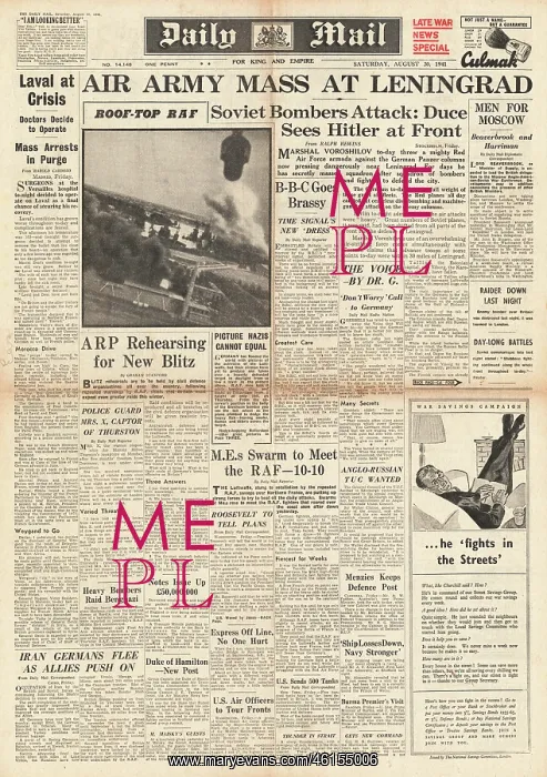 : 1941 Daily Mail Soviet Air Force mass at Leningrad : 1941 Daily Mail Soviet Air Force mass at Leningrad