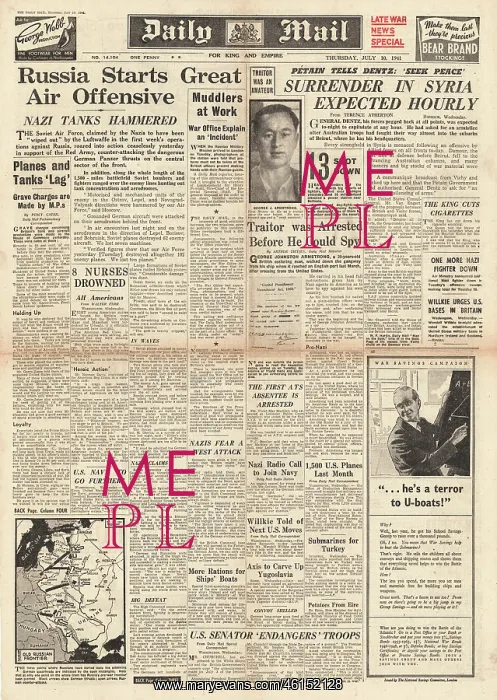 : 1941 Daily Mail Soviet Air Force Offensive : 1941 Daily Mail Soviet Air Force Offensive