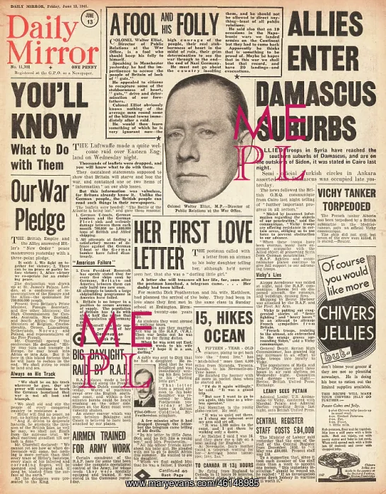 : 1941 Daily Mirror Allied Troops enter Damascus : 1941 Daily Mirror Allied Troops enter Damascus