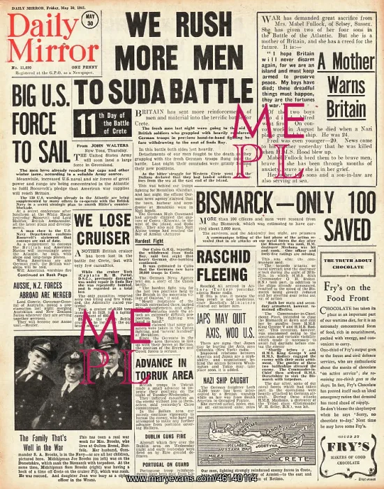 : 1941 Daily Mirror Battle for Crete : 1941 Daily Mirror Battle for Crete