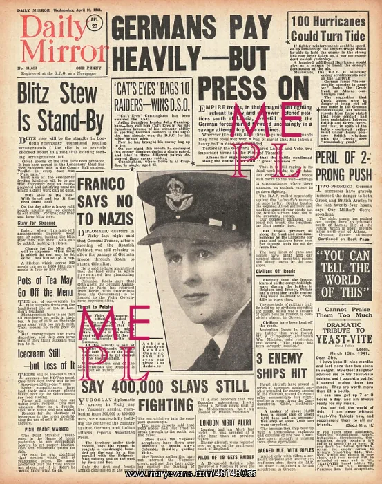 : 1941 Daily Mirror Battle for Greece : 1941 Daily Mirror Battle for Greece