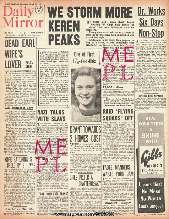  : 1941 Daily Mirror Battle for Keren
