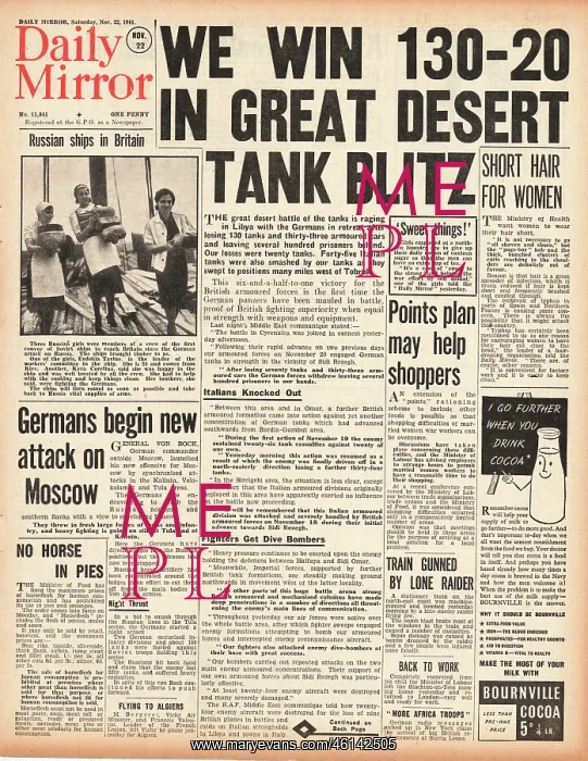 : 1941 Daily Mirror Battle for Libya : 1941 Daily Mirror Battle for Libya