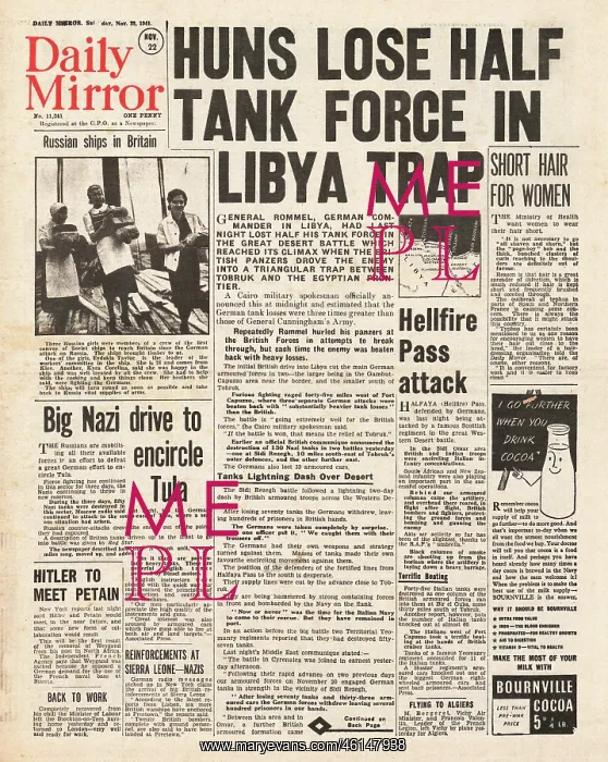 : 1941 Daily Mirror Battle for Libya : 1941 Daily Mirror Battle for Libya
