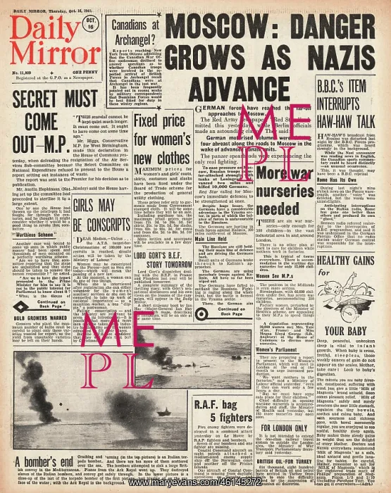: 1941 Daily Mirror Battle for Moscow : 1941 Daily Mirror Battle for Moscow