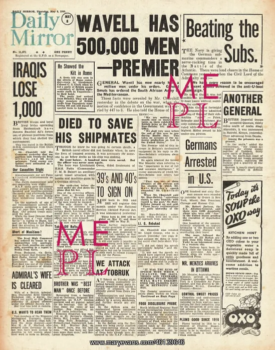 : 1941 Daily Mirror General Wavell has 500, 000 men under order : 1941 Daily Mirror General Wavell has 500, 000 men under order
