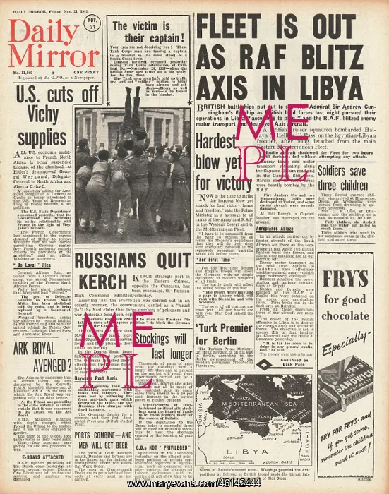 : 1941 Daily Mirror RAF Bomb Axis Forces in Libya : 1941 Daily Mirror RAF Bomb Axis Forces in Libya