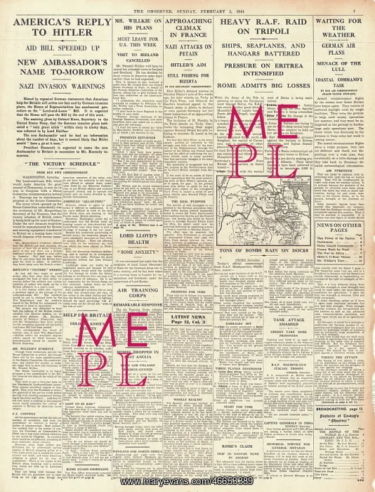 : 1941 The Observer America pushes through Lend and Lease Bill : 1941 The Observer America pushes through Lend and Lease Bill