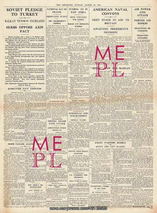 : 1941 The Observer Soviet pledge to Turkey : 1941 The Observer Soviet pledge to Turkey