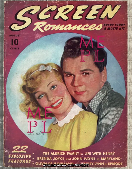 : 1941 Screen Romances Leila Ernst and Jackie Cooper : 1941 Screen Romances Leila Ernst and Jackie Cooper