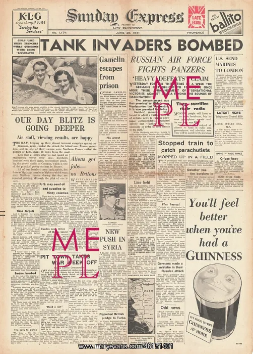 : 1941 Sunday Express Battle for Russia : 1941 Sunday Express Battle for Russia
