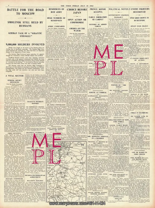 : 1941 The Times Battle for Russia : 1941 The Times Battle for Russia