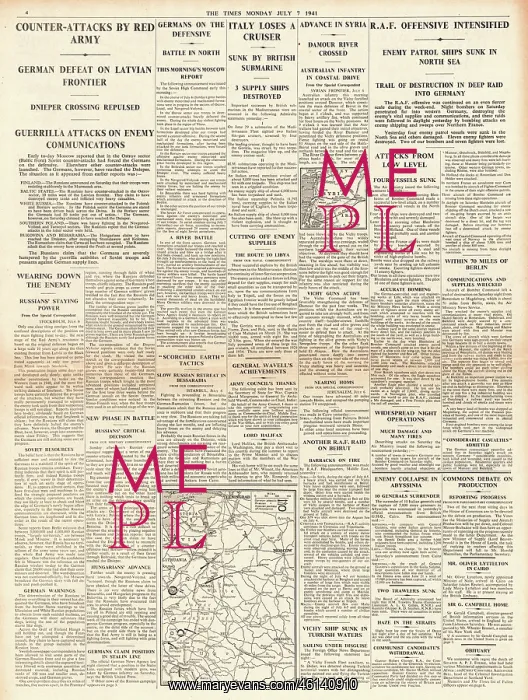 : 1941 The Times Russian Army Counter Attack : 1941 The Times Russian Army Counter Attack