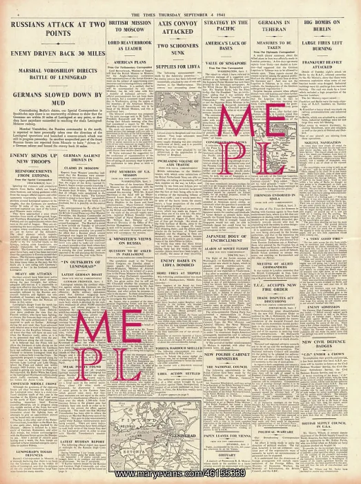 : 1941 The Times Russian Army counter attack : 1941 The Times Russian Army counter attack