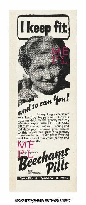 : 1941 UK Magazine Beechams Advert : 1941 UK Magazine Beechams Advert