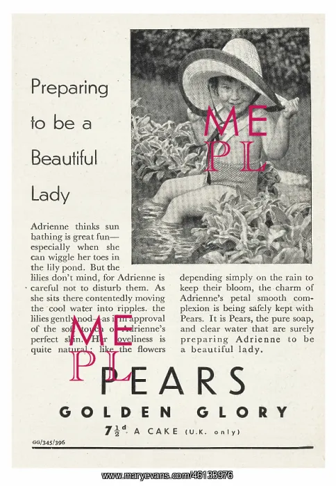 : 1941 UK Magazine Pears Soap Advert : 1941 UK Magazine Pears Soap Advert