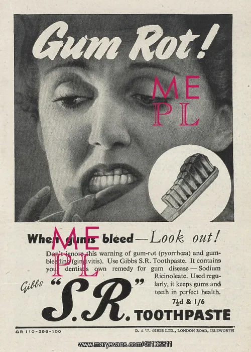 : 1941 UK Magazine SR Toothpaste Advert : 1941 UK Magazine SR Toothpaste Advert