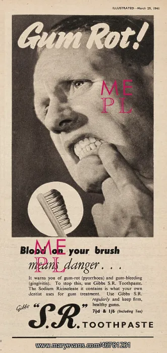 : 1941 UK Magazine SR Toothpaste Advert : 1941 UK Magazine SR Toothpaste Advert