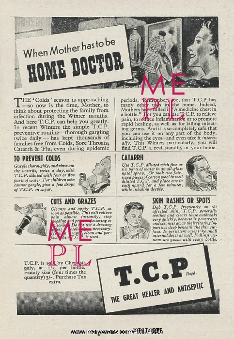 : 1941 UK Magazine TCP Advert : 1941 UK Magazine TCP Advert