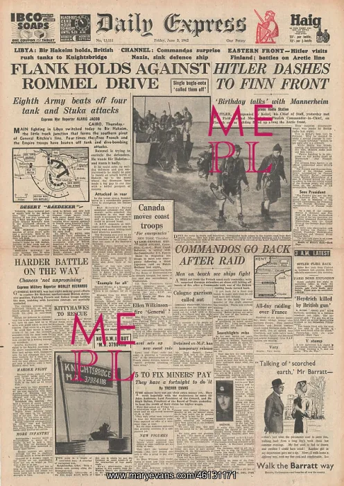 : 1942 Daily Express Battle for Libya : 1942 Daily Express Battle for Libya