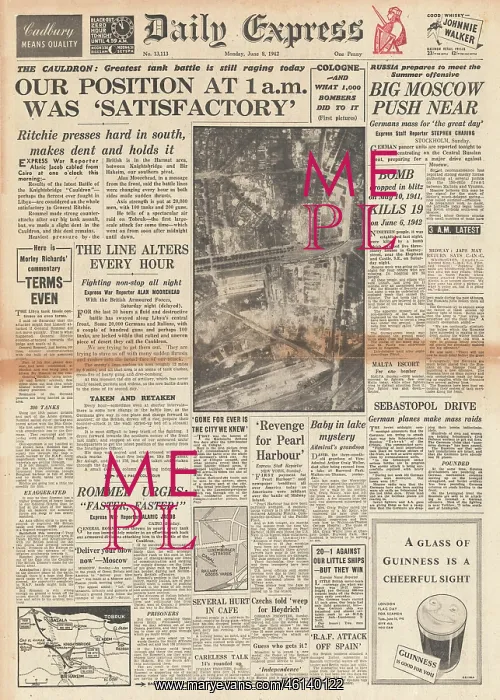 : 1942 Daily Express Battle of Libya : 1942 Daily Express Battle of Libya