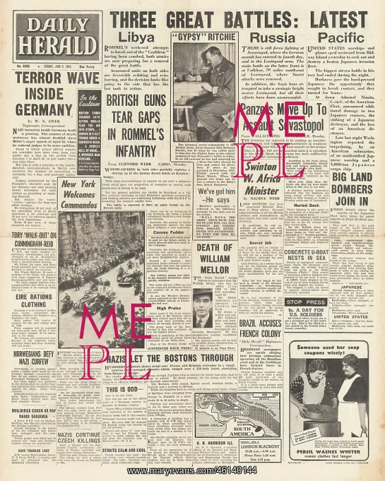 : 1942 Daily Express Battle of Libya : 1942 Daily Express Battle of Libya