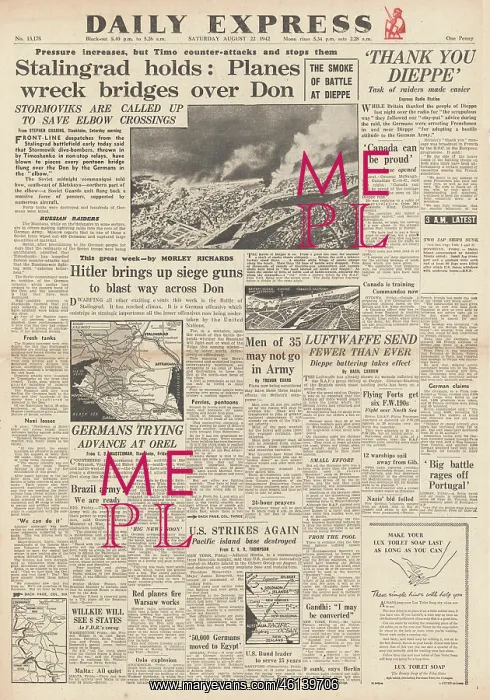 : 1942 Daily Express Battle for Stalingrad : 1942 Daily Express Battle for Stalingrad