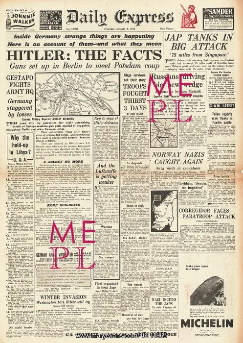 : 1942 Daily Express Unrest in Berlin : 1942 Daily Express Unrest in Berlin