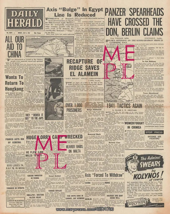 : 1942 Daily Herald Battle for Egypt : 1942 Daily Herald Battle for Egypt