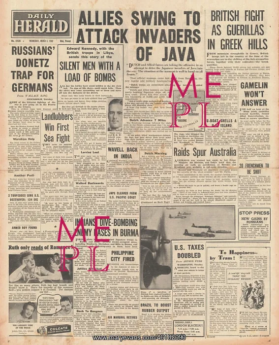 : 1942 Daily Herald Battle for Java : 1942 Daily Herald Battle for Java