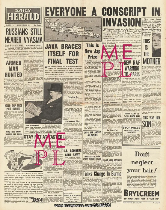 : 1942 Daily Herald Battle for Java : 1942 Daily Herald Battle for Java