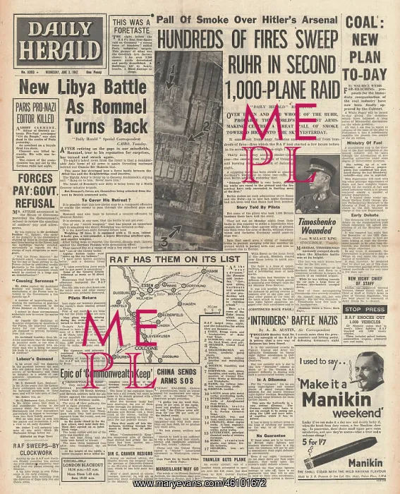 : 1942 Daily Herald Battle for Libya : 1942 Daily Herald Battle for Libya