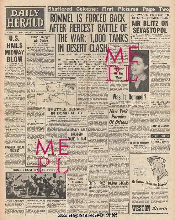 : 1942 Daily Herald Battle for Libya : 1942 Daily Herald Battle for Libya