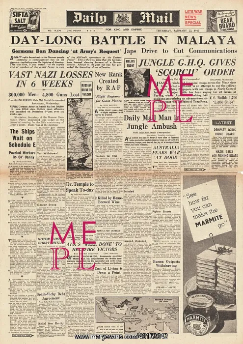 : 1942 Daily Mail Battle for Malaya : 1942 Daily Mail Battle for Malaya