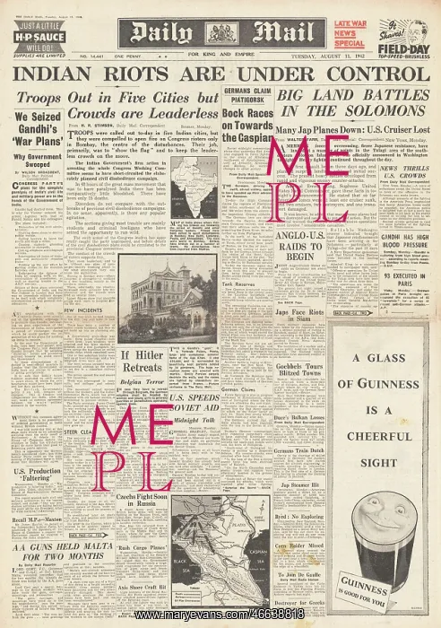 : 1942 Daily Mail Bombay Riots : 1942 Daily Mail Bombay Riots
