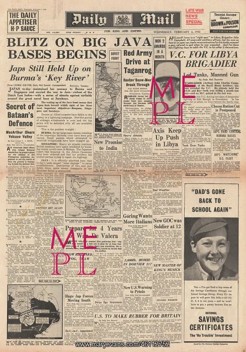 : 1942 Daily Mail Japanese Attack on Java : 1942 Daily Mail Japanese Attack on Java